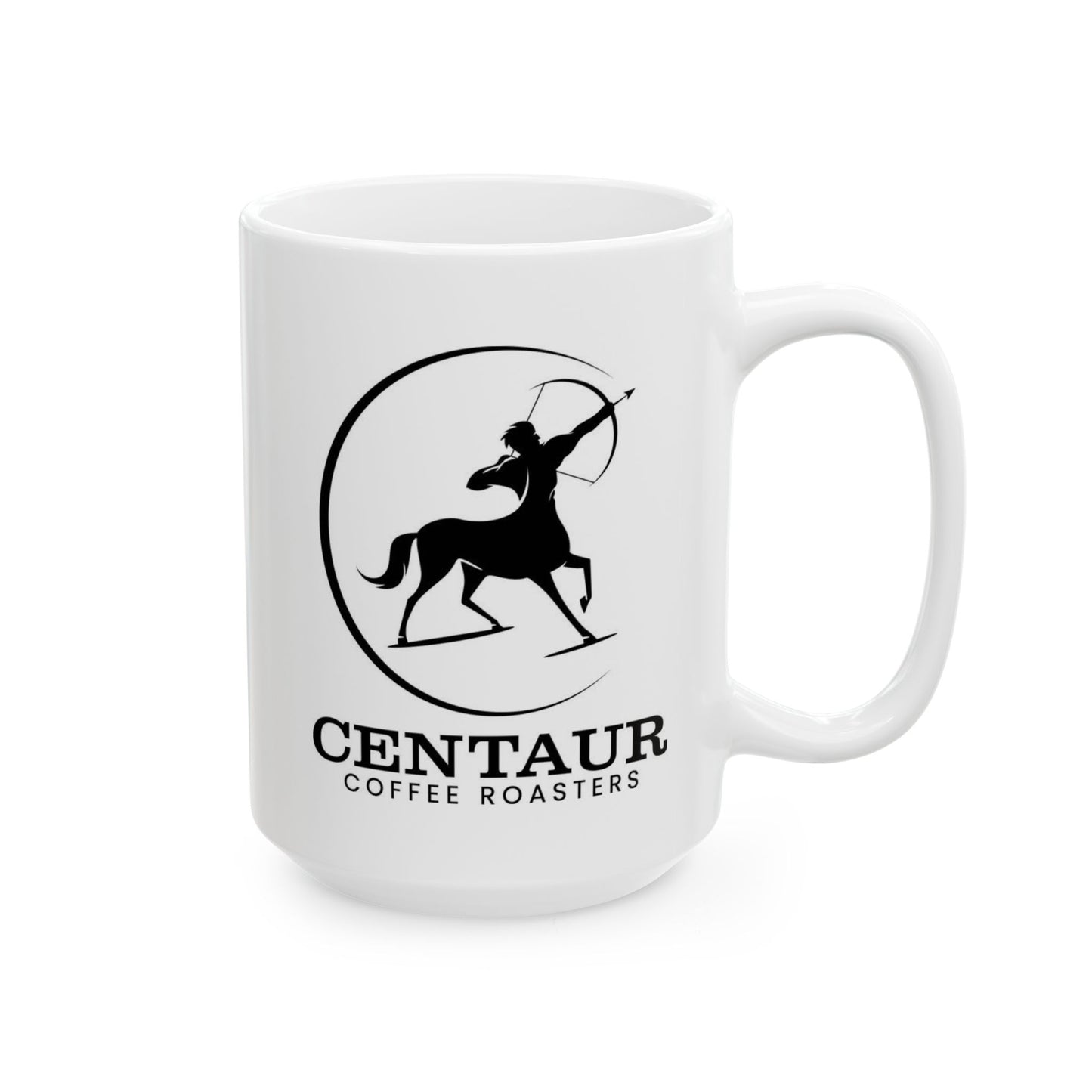 Coffee Mug with Minimalist Centaur Logo – Ceramic 15oz