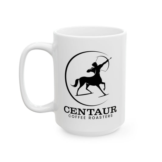 Coffee Mug with Minimalist Centaur Logo – Ceramic 15oz